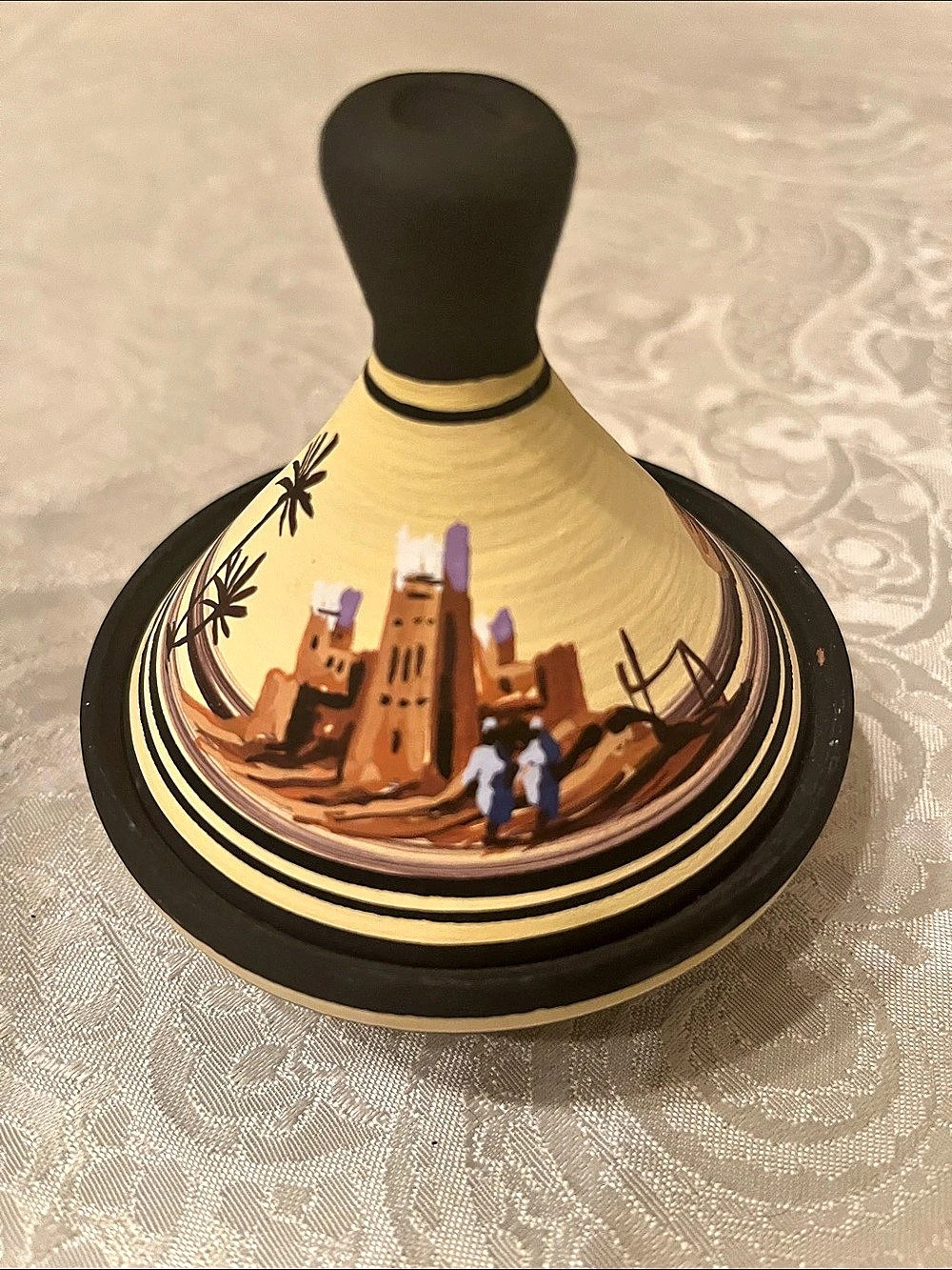 Hand-Painted Moroccan Tagine Serveware EUC
